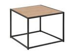 Mid.you Couchtisch , Schwarz, Eichefarben , Metall, Holzwerkstoff , quadratisch , eckig , 60x40x60 cm , einfacher Aufbau , Wohnzimmer, Wohnzimmertische, Couchtische, Couchtische eckig