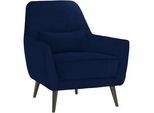 Carryhome Sessel , Blau , Textil , Uni , 77x86x80 cm , Made in Eu , Wohnzimmer, Sessel, Sonstige Sessel