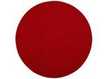 Webteppich , Rot , Textil , Uni , rund , Oeko-Tex® Standard 100 , pflegeleicht , Teppiche und Böden, Teppiche, Runde Teppiche