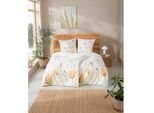 Estella Bettwäsche , Naturfarben , Textil , Floral , 140x200 cm , Heimtextilien, Bettwäsche & Leintücher, Bettwäsche, Satin-Bettwäsche