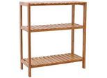 Hansiro Badezimmerregal Standregal , Eukalyptusholzfarben , Holz , 26x26x60 cm , Badezimmer, Badezimmerregale, Badregale