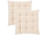Stuhlkissen , Textil , 2-teilig , Uni , 40x40 cm , Oeko-Tex® Standard 100 , Heimtextilien, Wohntextilien, Sitzkissen