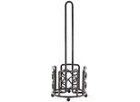 Beliani Toilettenpapierständer Metall Antik Optik schwarz Mandi , Schwarz , 16x41x16 cm , Badezimmer, WC Ausstattung, Toilettenpapierhalter