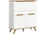 Mid.you Sekretär , Weiß, Eichefarben , Holzwerkstoff , 100x118x40 cm , FSC Mix , Büromöbel, Schreibtische, Sekretäre