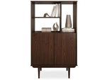 Idimex Highboard Simona , Nussbaumfarben , Holz , Kiefer , Vintage , 80x133x37 cm , FSC Mix , Wohnzimmer, Kommoden & Sideboards, Highboards