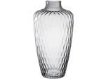 Leonardo Vase , Grau , Glas , 20x38x20 cm , handgemacht, zum Stellen, auch für frische Blumen geeignet , Dekoration, Vasen, Glasvasen
