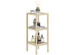 Homcom Baderegal, Badezimmerregal mit 3 Ebenen, 33 x 31 x 78 cm, Naturholz , Naturfarben , Naturmaterialen , 33x78x31 cm , Badezimmer, Badezimmerregale, Badregale