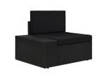vidaXL Modulares Sofa-Eckteil mit Armlehne (rechts) Poly Rattan Schwarz