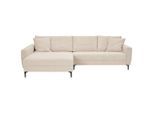 Xora Ecksofa, Natur, Metall, 3-Sitzer, Füllung: Schaumstoff, Ottomane links, L-Form, 283x174 cm, Stoffauswahl, seitenverkehrt erhältlich, Wohnzimmer, Sofas & Couches, Wohnlandschaften, Ecksofas