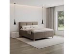 Boxbett Monza Braun ca. 180x200 cm mit Topper