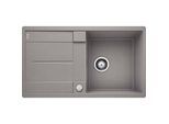 Blanco Spüle 519098 85 x 49 cm, PuraDur alumetallic, reversibel, Ablauffernbedienung mit Drehbetätigung