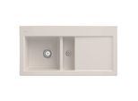Villeroy und Boch Subway 60 Einbauspüle 677001KR links, mit Ablaufgarnitur, Handbetätigung, 1000 x 510 mm, crema CeramicPlus