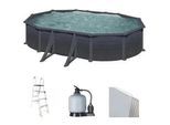 Gre Granada Ovale 610x375x132cm - Stahlwandpool