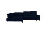 Welnova Ecksofa , Dunkelblau , Textil , Ottomane links, L-Form , 300x216 cm , Made in Eu , Typenauswahl, Stoffauswahl, seitenverkehrt erhältlich, Hocker erhältlich , Wohnzimmer, Sofas & Couches, Wohnlandschaften, Ecksofas