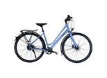 Trekkingrad HAWK BIKES "Trekking Lady Super Deluxe Skye blue" Gr. 48, blau (himmelblau), Fahrräder, 48cm, 28 Zoll (71,12cm), für Damen und Herren