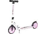 Cityroller STAR-SCOOTER, lila (violett, weiß), RollerB:33cm L:98cm, mit abgesenktem XXL Trittbrett, B:33cm L:98cm