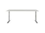 Schreibtisch GERMANIA "GW-Agenda", silber (lichtgrau, silber, silber, lichtgrau), B:180cm H:91cm T:80cm, Tische, höhenverstellbar von 68-91 cm, verfügbar in verschiedenen Breiten