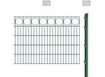 Doppelstabmattenzaun ARVOTEC "EXCLUSIVE 100 zum Einbetonieren "Ring" mit Zierleiste", grün (dunkelgrün), H:100cm, Kunststoff, Stahl, Zaunelemente, Zaunhöhe 100 cm, Zaunlänge 2 - 60 m