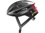 Fahrradhelm ABUS "POWERDOME MIPS" Gr. S, grau, Helme, S Kopfumfang: 51cm - 55cm, glänzend, unifarben mit Farbeinsatz