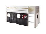 Spielbett Holz Malte ca. 90x200 cm Schwarz