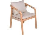 Gartensessel Holz Bogota ca. 59x75x64 cm Beige