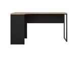Eckschreibtisch INOSIGN "Plus", schwarz (schwar, eiche), B:145,1cm H:76,8cm T:81cm, Tische, Schreibtisch mit vielen Stauraummöglichkeiten, Gestell aus Metall