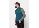 Funktionsweste JACK WOLFSKIN "MOROBBIA WIND VEST M", Herren, Gr. XXL (58), blau (blau, daze), 1. OBERSTOFF 100% POLYESTER 2. OBERSTOFF 100% POLYESTER, Westen