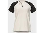 Radtrikot SCHÖFFEL "Bike CIRC Shirt Style Wetluga WMS", Gr. 36, beige (9040, natur), Oberstoff: 100% Polyester, sportlich, Kurzarm, Trikots