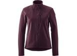 Fahrradjacke GONSO "ADVENTURE JACKET SOFTSHELL W", Damen, Gr. 34, rot (dunkelrot), 100% Polyester, Rundhals, Langarm, Jacken, Damen Radjacke, atmungsaktiv, Slim Fit