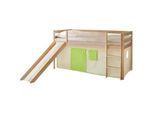 Spielbett 'Manuel',aus Kiefer, grün/beige/kieferfarben