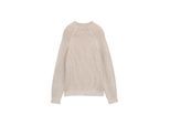 TOM TAILOR Damen Loose Fit Strickpullover mit Stehkragen, beige, Uni, Gr. M