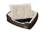 VidaXL Hundebett Braun und Beige 48 cm, 48 cm, 18 cm