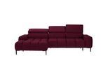 Welnova Ecksofa , Bordeaux , Textil , Uni , Ottomane links, L-Form , 270x177 cm , Made in Eu , Typenauswahl, Stoffauswahl, seitenverkehrt erhältlich, Hocker erhältlich , Wohnzimmer, Sofas & Couches, Wohnlandschaften, Ecksofas