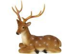 Dekofigur I.GE.A. "Hirsch", braun, B:19cm H:18cm, Polyester, Polyresin, Dekofiguren