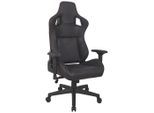 Venda Gamingstuhl, Schwarz, Kunststoff, Textil, Drehkreuz, 73x130-140x67 cm, Sitzfläche 360° drehbar, inklusive Armlehnen, Kinder- & Jugendzimmer, Jugendmöbel, Gamingstühle