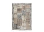 Novel Flachwebeteppich, Grau, Beige, Textil, Patchwork, rechteckig, 60x90 cm, in verschiedenen Größen erhältlich, Teppiche & Böden, Teppiche, Moderne Teppiche