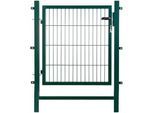Zauneinzeltür ARVOTEC "EASY", grün, B:100cm H:100cm, Metall, Tore, Breite: 100 cm, Höhe: 80 - 120 cm, zum Einbetonieren, montagefertig