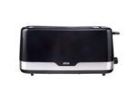 Silva Homeline Toaster Silva TA 4504 , Schwarz, Edelstahlfarben , Kunststoff, Metall , 39.2x18.5x18 cm , Aufwärmfunktion, Auftaufunktion, Brötchenaufsatz, Krümelschublade , Küchengeräte, Toaster