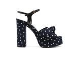 Saint Laurent Sandalen - Bianca Polka-Dot Sandals - Gr. 39 (EU) - in Schwarz - für Damen