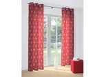 Vorhang WIRTH "FELINO" Gr. 2, rot, B:132cm H:175cm, Jacquard, Baumwolle, Polyester, Gardinen