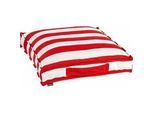 Sitzkissen H.O.C.K. "Classic Streifen Outdoor", rot (rot, gestreift), B:50cm H:10cm L:50cm, Polyacryl, Dekokissen_Sitzkissen_Kissenhüllen, Sitzkissen, wasser- und schmutzabweisend