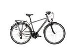 Trekkingrad KROSS "KROSS Trekkingrad Trans 1.0 28" grau" Gr. 48, grau (grau, schwarz), Fahrräder, Herren, 48cm, 28 Zoll (71,12cm) hinten: 28 Zoll (71,12cm)