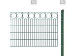 Doppelstabmattenzaun ARVOTEC "EXCLUSIVE 100 zum Einbetonieren "Ring" mit Zierleiste", grün (dunkelgrün), H:100cm, Kunststoff, Stahl, Zaunelemente, Zaunhöhe 100 cm, Zaunlänge 2 - 60 m