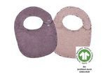 Lätzchen WÖRNER "at home Druckknopflatz 22x29 cm 2er Set", Baby, rosa, Baumwolle, Lätzchen, Biobaumwolle, maschinenwaschbar, trocknergeeignet