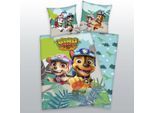 Wendebettwäsche PAW PATROL "Paw Patrol", bunt, B/L: 135cm x 200cm, 1 Stk., 1 Stk., Renforcé, B/L: 80cm x 80cm, Renforcé, Obermaterial: 100% Baumwolle, Bettwäsche, Wendebettwäsche, mit tollem Paw Patrol Motiv