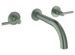GROHE 3-Loch-Waschtisch-Batterie Atrio 20662 Hebelgriff satin steel, 20662MS0 20662MS0