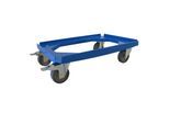 ALUTEC Rollwagen für Kunststoffboxen (610x410mm, 250 kg, Feststellbremse, blau)