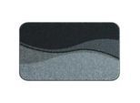 Grund Badematte , Anthrazit , Textil , Wellen , rechteckig , 65x115 cm , Made in Europe, Oeko-Tex® Standard 100 , Heimtextilien, Badtextilien, Badematten
