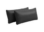 Sit & More Nierenkissen , Schwarz , Leder , Echtleder , Nappaleder , Uni , Füllung: Polyester , 65x25 cm , Goldenes M, Made in Europe, DGM-Klimapakt , Heimtextilien, Wohntextilien, Kissen, Rückenkissen