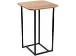 Xxxl Beistelltisch , Schwarz, Wildeiche , Holz, Metall , Wildeiche , massiv , quadratisch , eckig , 40x60x40 cm , einfacher Aufbau , Wohnzimmer, Wohnzimmertische, Beistelltische, Beistelltische Metall